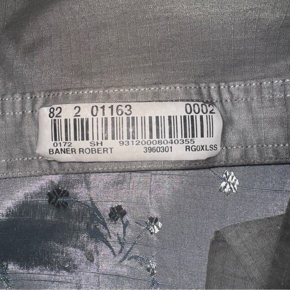 Carhartt Thrashed Distressed Men Size XL Ripstop Button-Down SS Work Shirt Gray - Picture 9 of 9